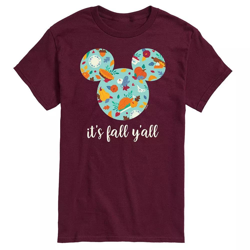 Disneys Mickey Mouse Big & Tall Its Fall Yall Tee, Mens Product Image