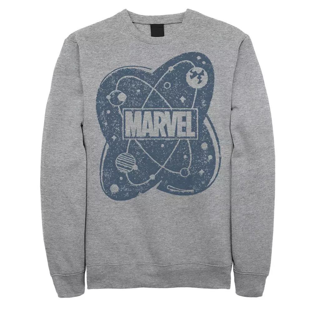 Men's Marvel Atom Logo Sweatshirt, Size: Large, Athletic Grey Product Image