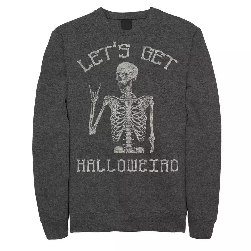 Men's Halloweird Humor Text Sweatshirt, Size: Large, Grey Heather Product Image
