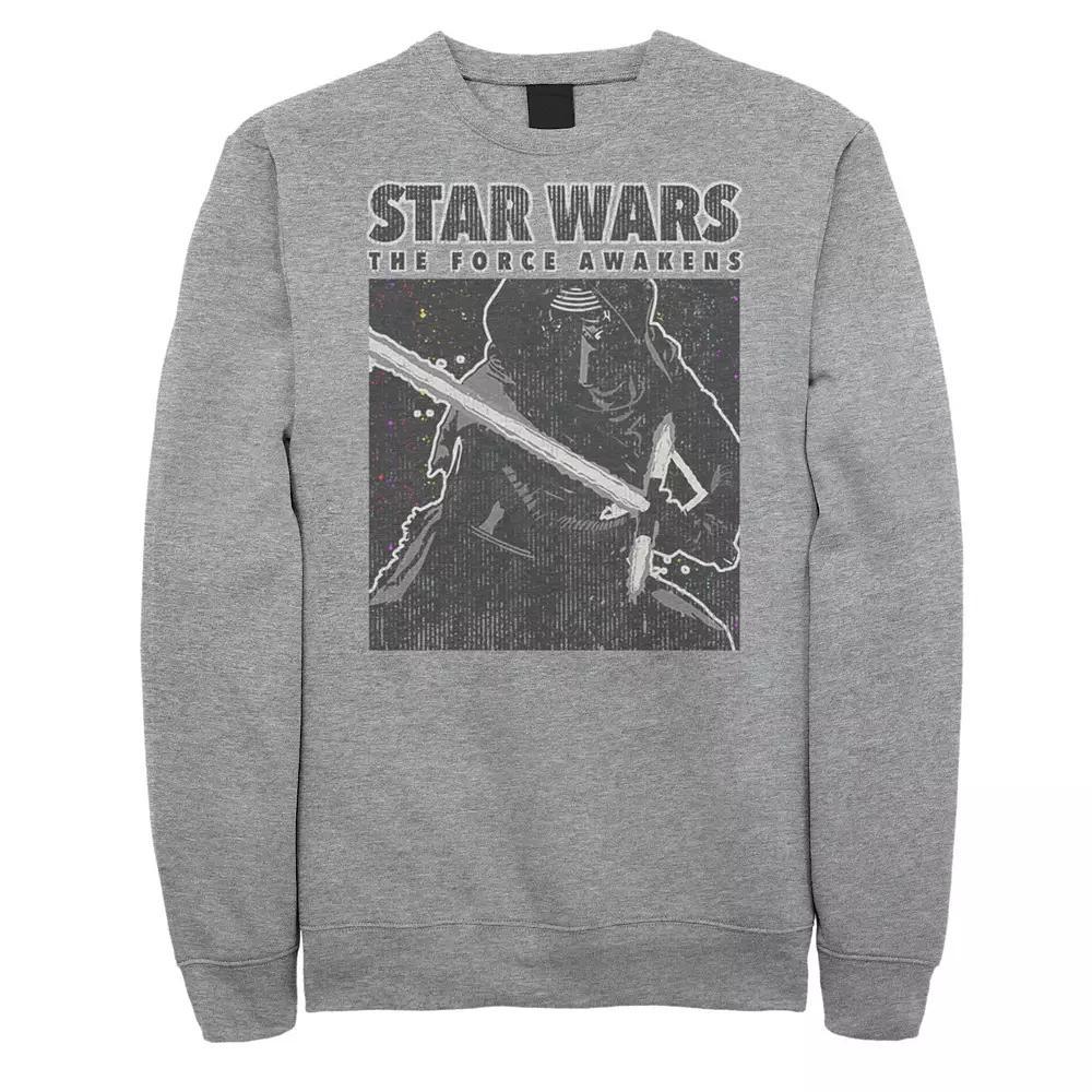 Men's Star Wars: The Force Awakens Kylo Ren Poster Sweatshirt, Size: Small, Athletic Grey Product Image