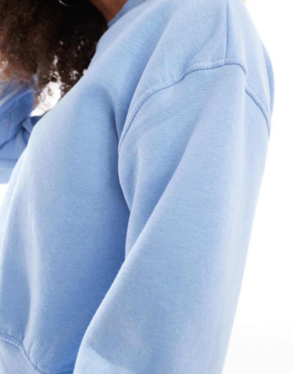 Pull&Bear boxy sweater in pale blue Product Image