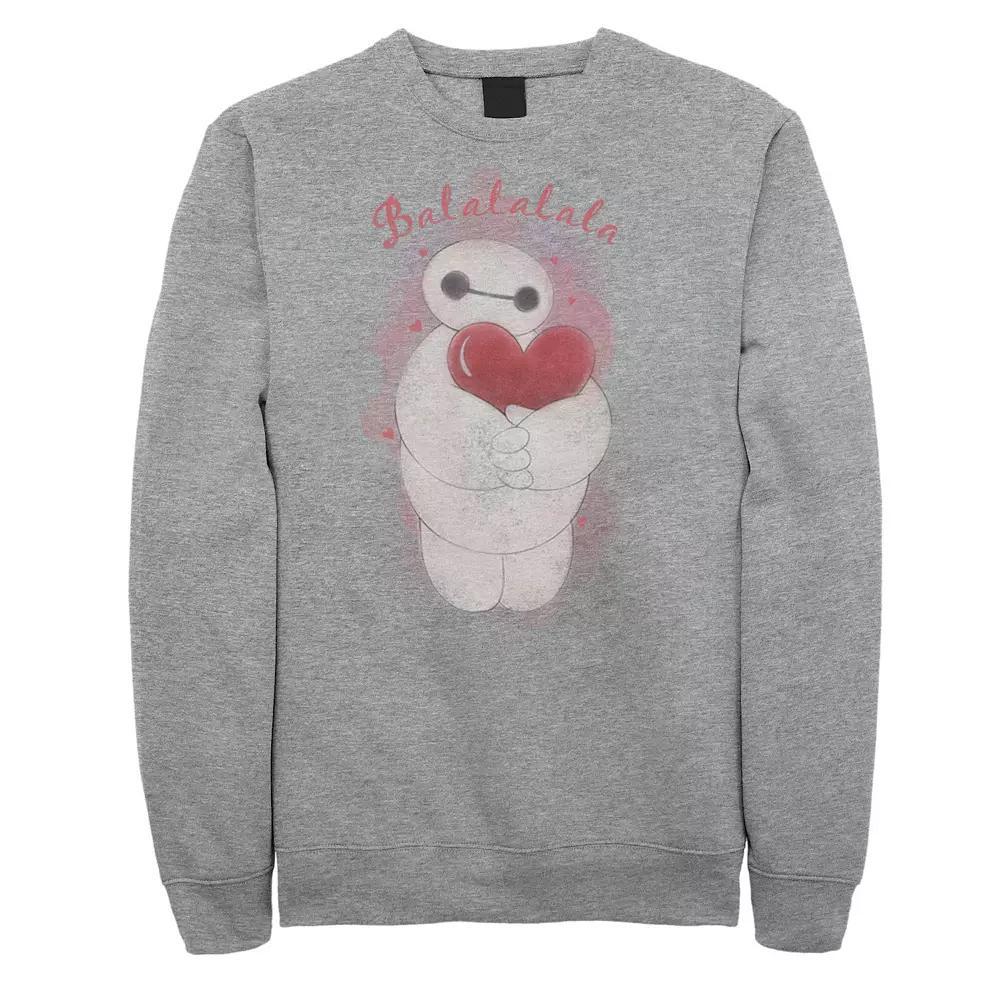 Disney's Big Hero 6 Baymax Men's Heart Portrait Sweatshirt, Size: XXL, Athletic Grey Product Image