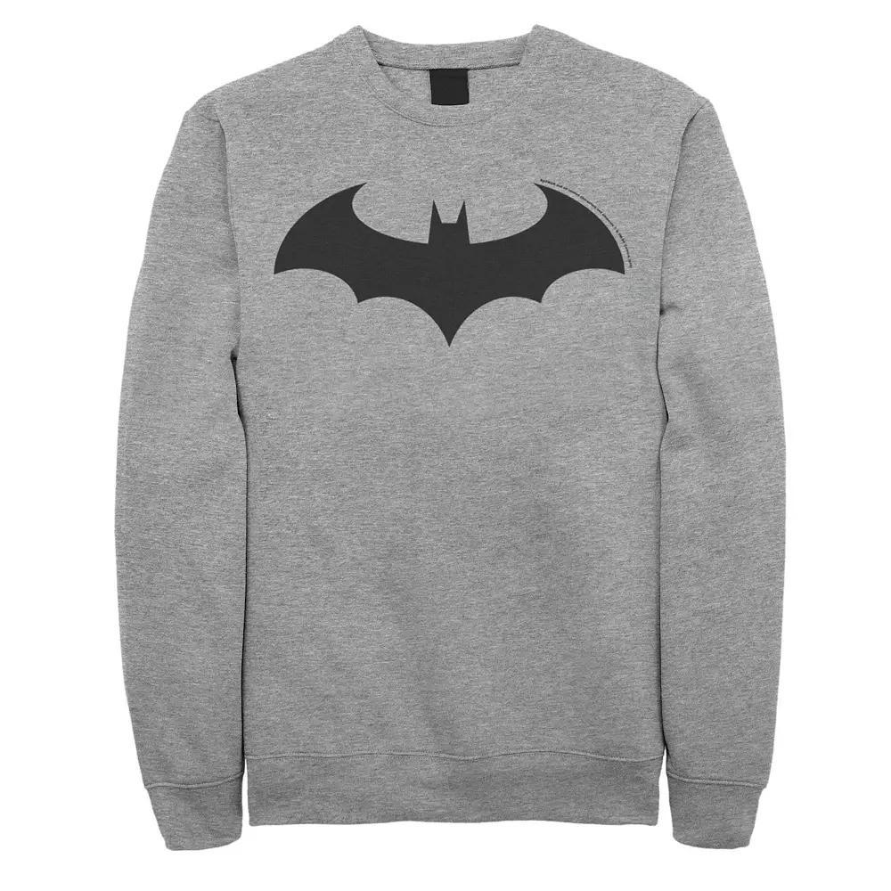 Men's DC Comics Batman Simple Bat Logo Sweatshirt, Size: 3XL, Athletic Grey Product Image