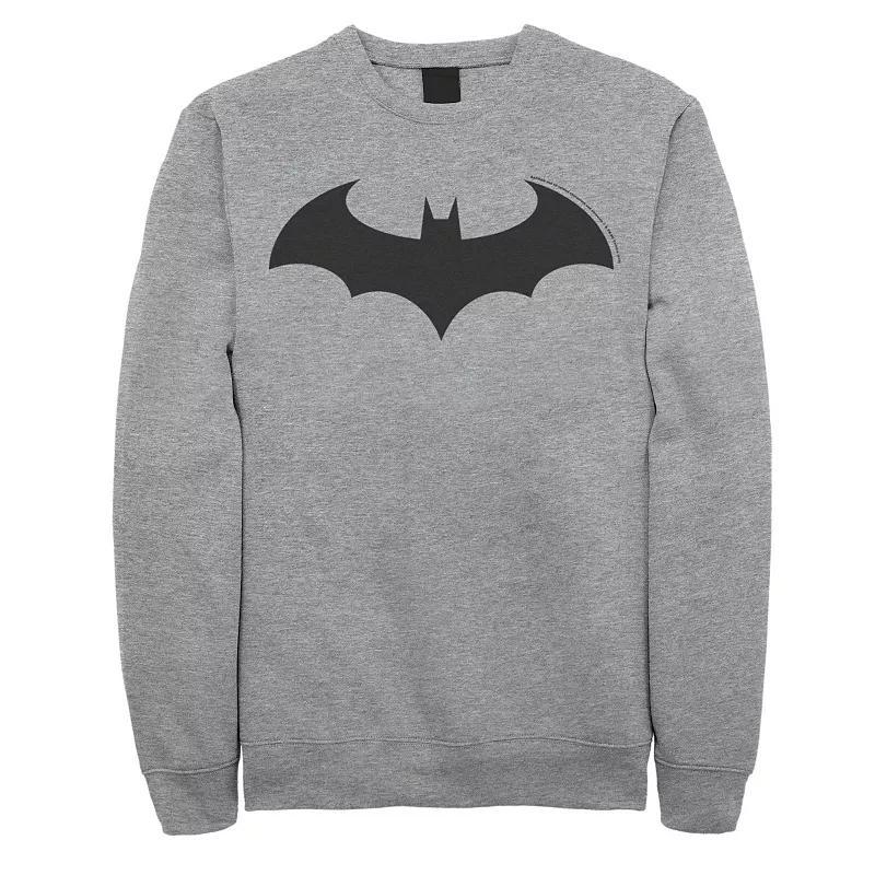 Men's DC Comics Batman Simple Bat Logo Sweatshirt, Size: 3XL, Athletic Grey Product Image