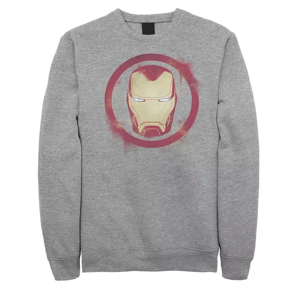 Men's Marvel Avengers Endgame Iron Man Spray Paint Logo Tee, Size: XL, Athletic Grey Product Image