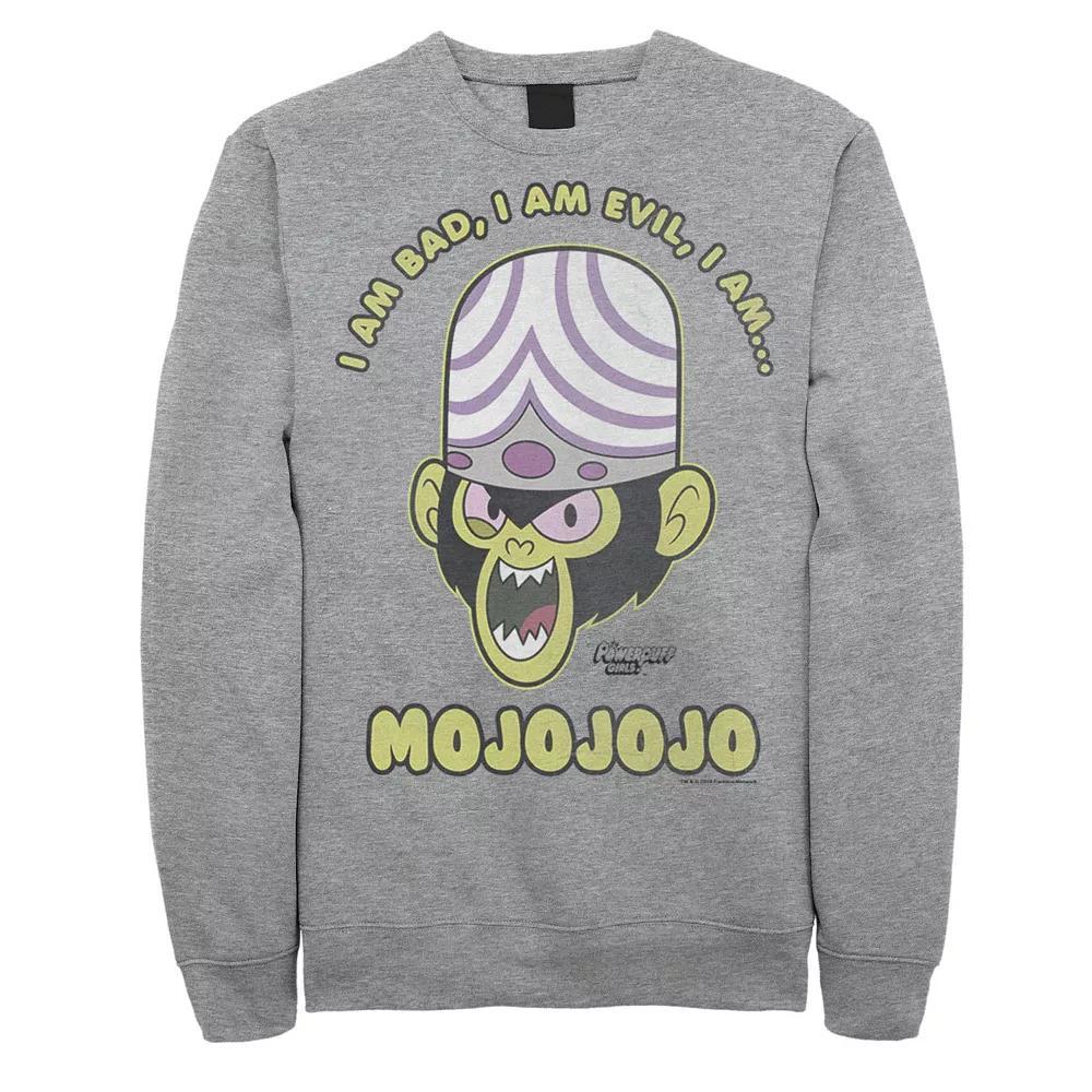 Men's Cartoon Network Mojo Intro "I Am Bad, I Am Evil, I Am... MOJOJOJO" Fleece, Size: 3XL, Athletic Grey Product Image