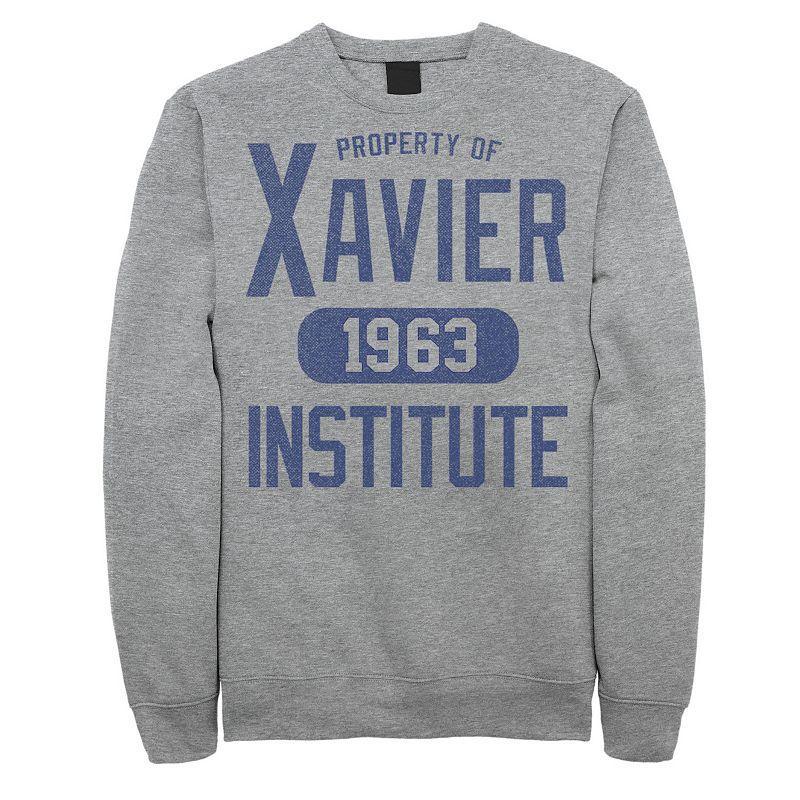 Men's Marvel X-Men Xavier Institute 1963 Campus Property Sweatshirt, Size: Small, Athletic Grey Product Image