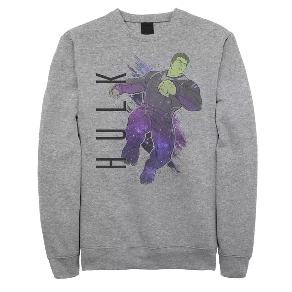 Men's Marvel Avengers Endgame Hulk Galaxy Paint Sweatshirt, Size: 3XL, Athletic Grey Product Image