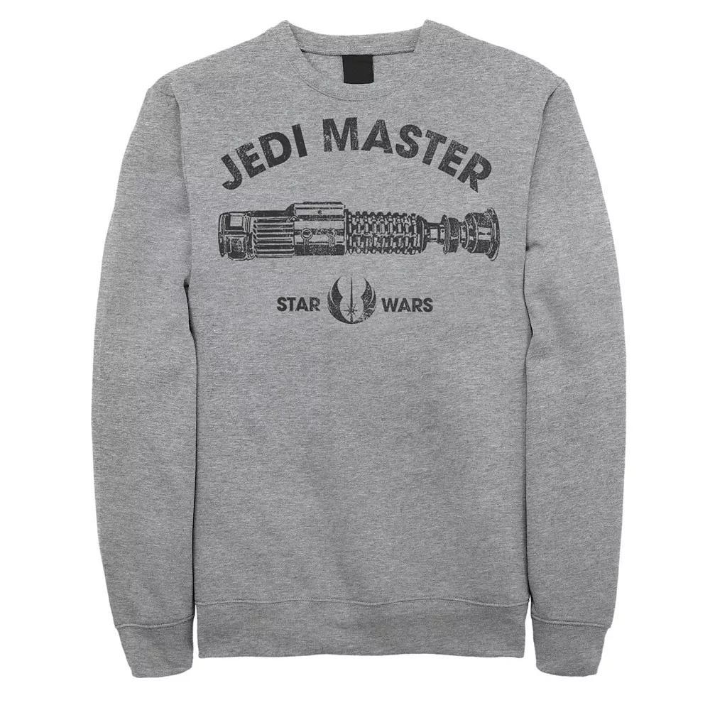 Men's Star Wars Jedi Master Lightsaber Logo Sweatshirt, Size: Medium, Athletic Grey Product Image