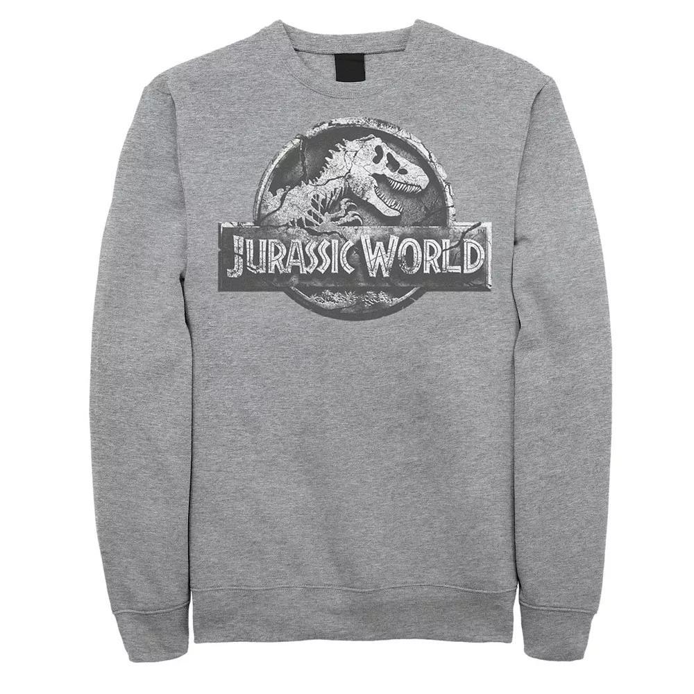 Men's Jurassic World Two Return Stone Logo Sweatshirt, Size: XXL, Athletic Grey Product Image