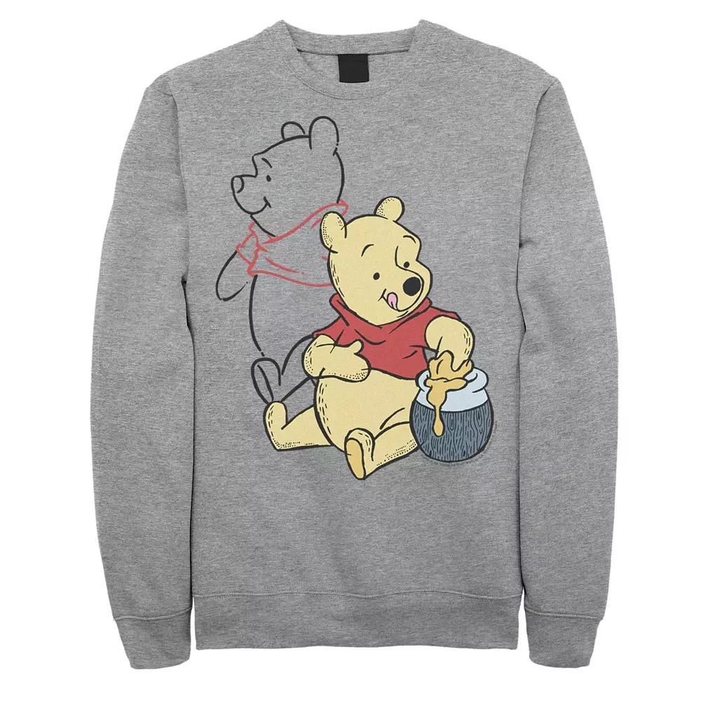 Disney's Big & Tall Winnie The Pooh Line Art Portrait Fleece, Men's, Size: XL Tall, Athletic Grey Product Image