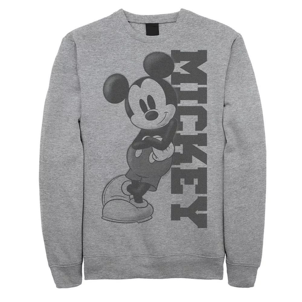 Disney's Mickey Mouse Men's Leaning Sweatshirt, Size: Large, Athletic Grey Product Image