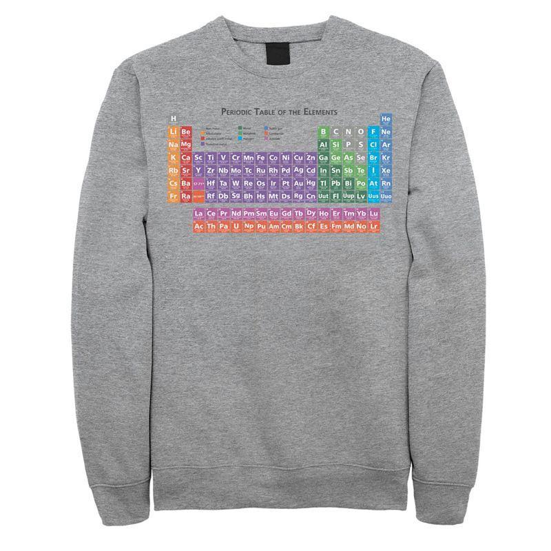 Men's Periodic Table Of Elements Fleece, Size: XXL, Athletic Grey Product Image