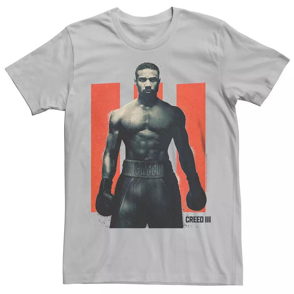 Men's Creed III Son Of Apollo Adonis Poster Graphic Tee, Size: XXL, Silver Product Image