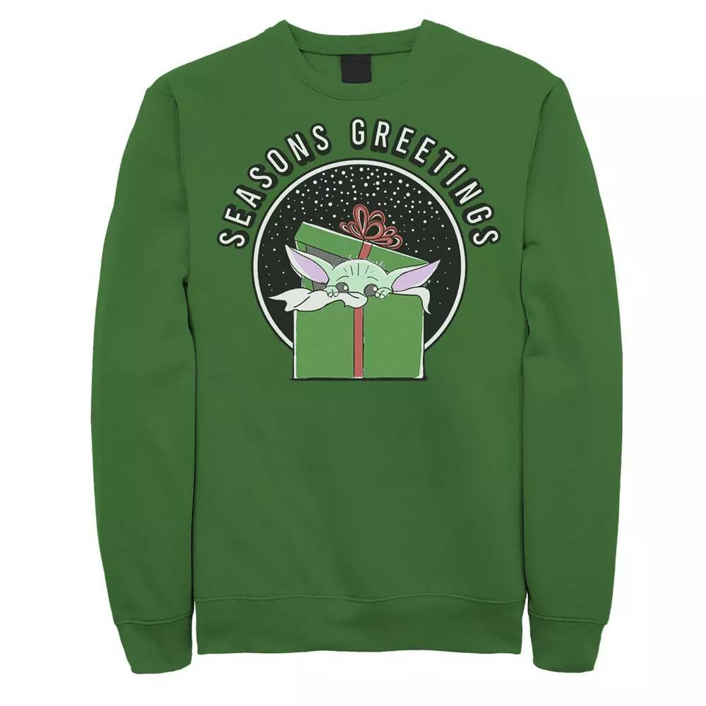Men's Star Wars The Mandalorian The Child Season Greetings Sweatshirt, Size: XL, Kelly Product Image