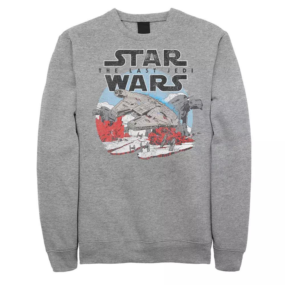 Men's Star Wars The Last Jedi Battle Scene Poster Tee, Size: Small, Athletic Grey Product Image