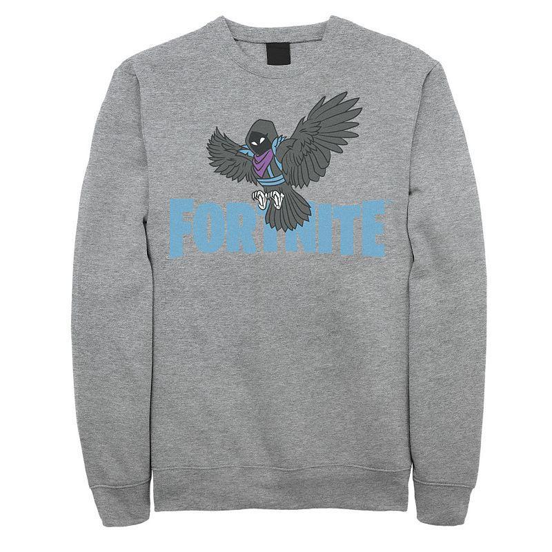 Men's Fortnite Raven Logo Sweatshirt, Size: Large, Athletic Grey Product Image
