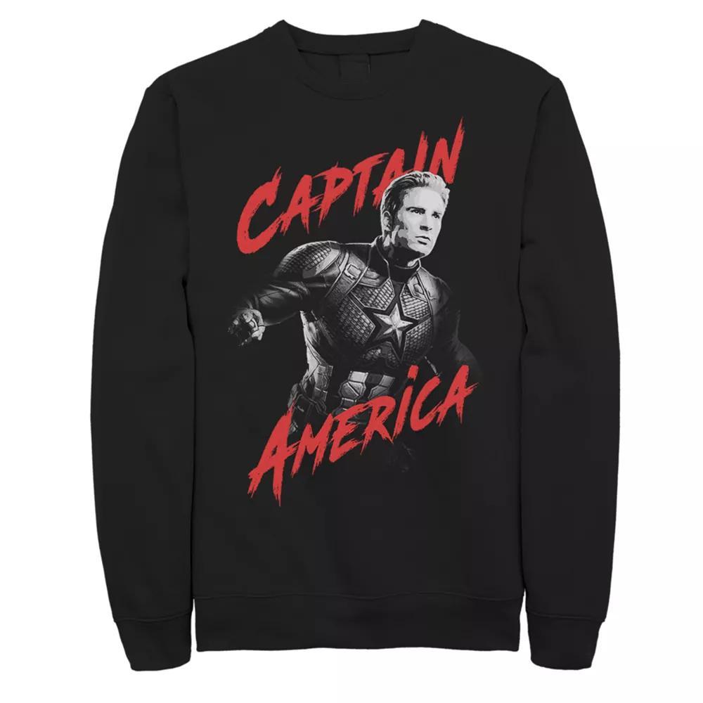 Mens Marvel Captain America Action Pose Sweatshirt Product Image