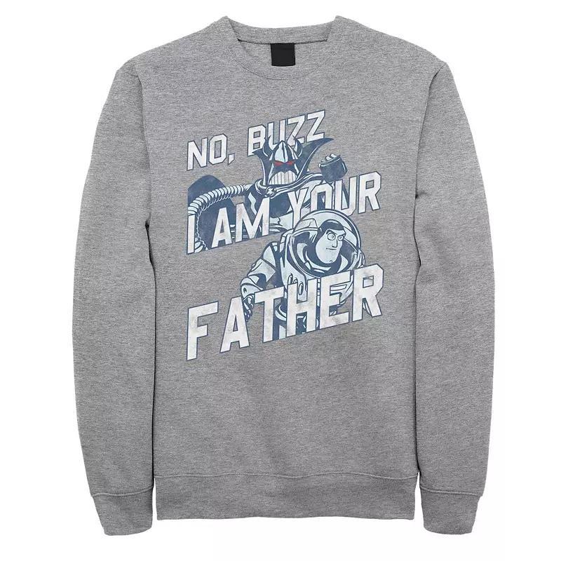 Men's Disney Pixar Toy Story Buzz Zurg I Am Your Father Fleece, Size: Small, Athletic Grey Product Image