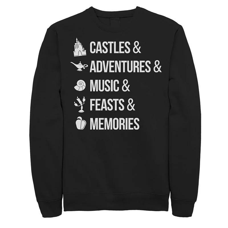 Disney Men's Castles & Memories Sweatshirt, Size: XL, Black Product Image