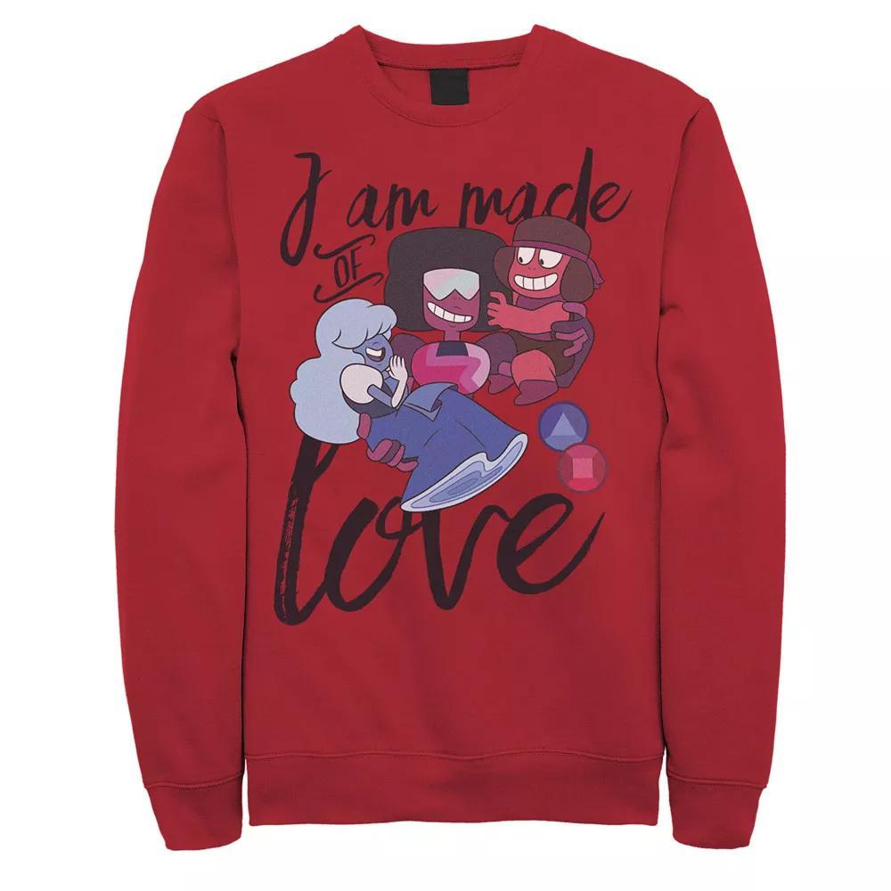 Men's Cartoon Network Steven Universe I Am Made Of Love Sweatshirt, Size: Large, Red Product Image