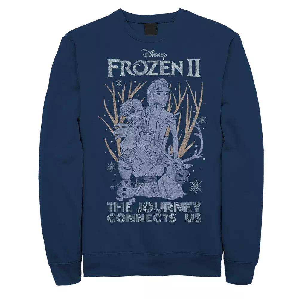 Men's Frozen 2 The Journey Connects Us Sweatshirt, Size: Medium, Blue Product Image