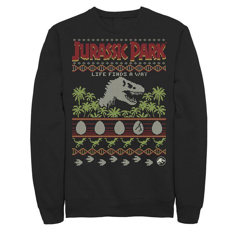 Men's Jurassic Park Life Finds a Way Knitted Fleece, Size: Medium, Black Product Image