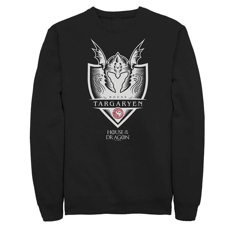 Big & Tall House Of The Dragon House Targaryen Shield Fleece Sweatshirt, Men's, Size: Large Tall, Black Product Image