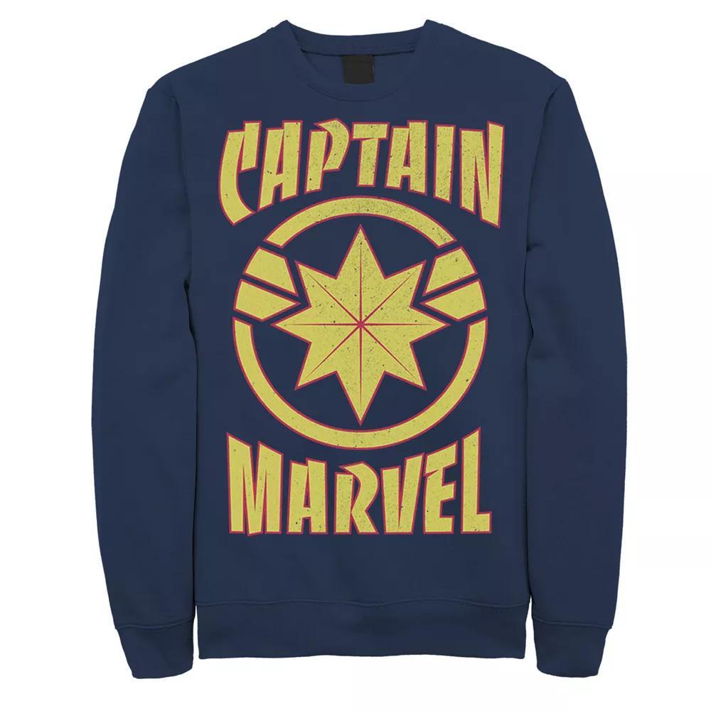 Men's Marvel Captain Marvel Pop Logo Fleece, Size: XL, Blue Product Image