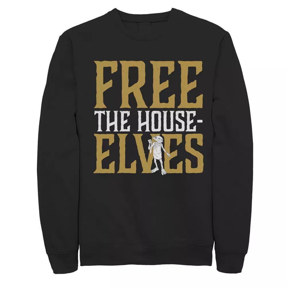 Men's Harry Potter Dobby Free The House-Elves Fleece Graphic Pullover, Size: XL, Black Product Image