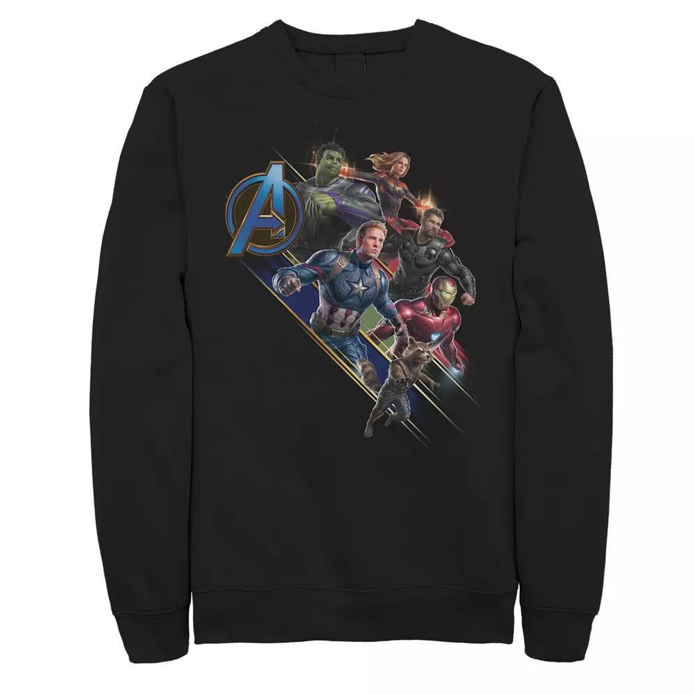 Men's Marvel Avengers Endgame Assembled Team Group Shot Tee, Size: Large, Black Product Image