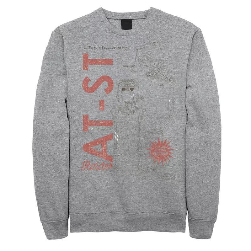 Mens Disney Pixar Cars Iconic DINOCO Gas Station Logo Pullover Fleece Athletic Grey Product Image