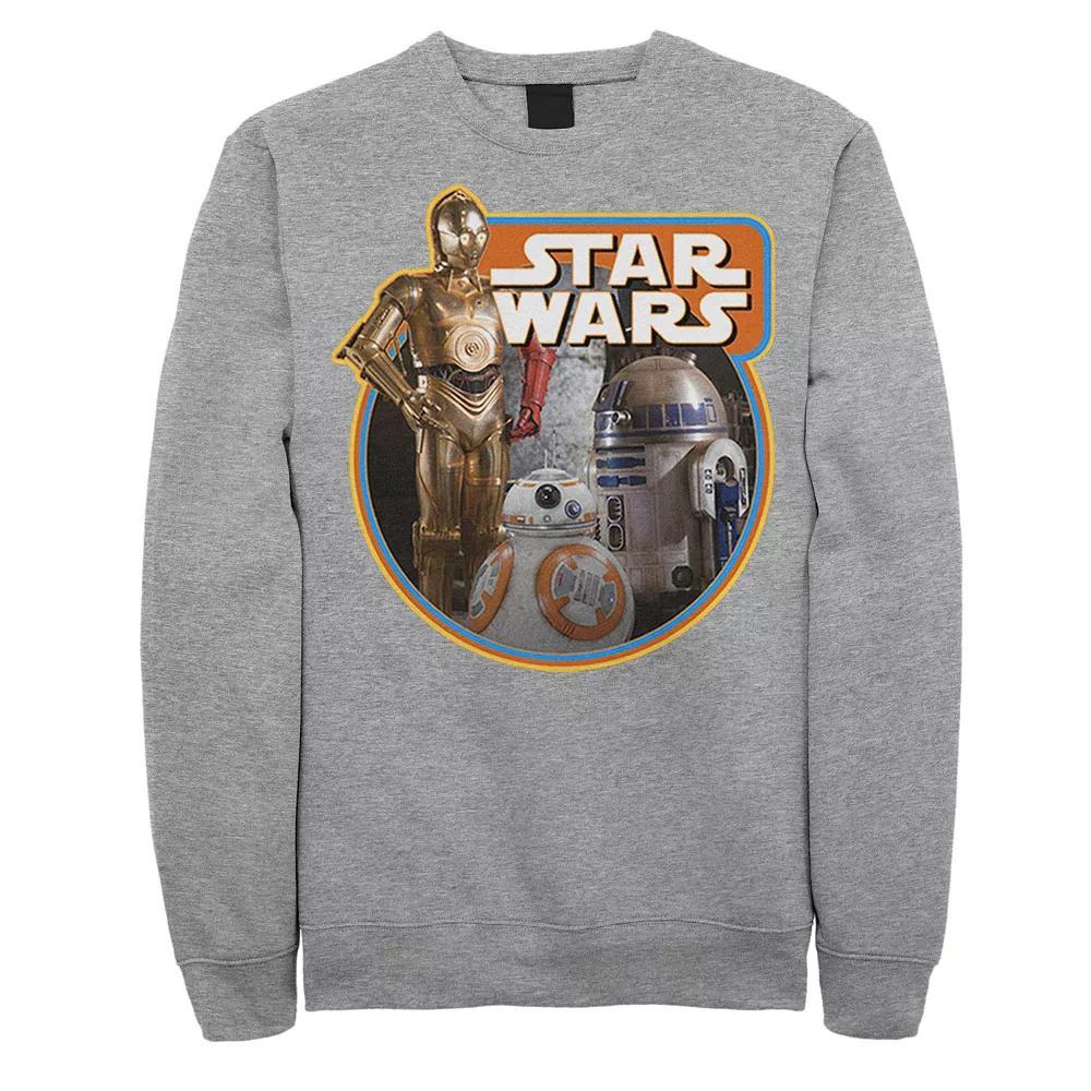 Men's Star Wars Droids Sweatshirt, Size: Medium, Athletic Grey Product Image