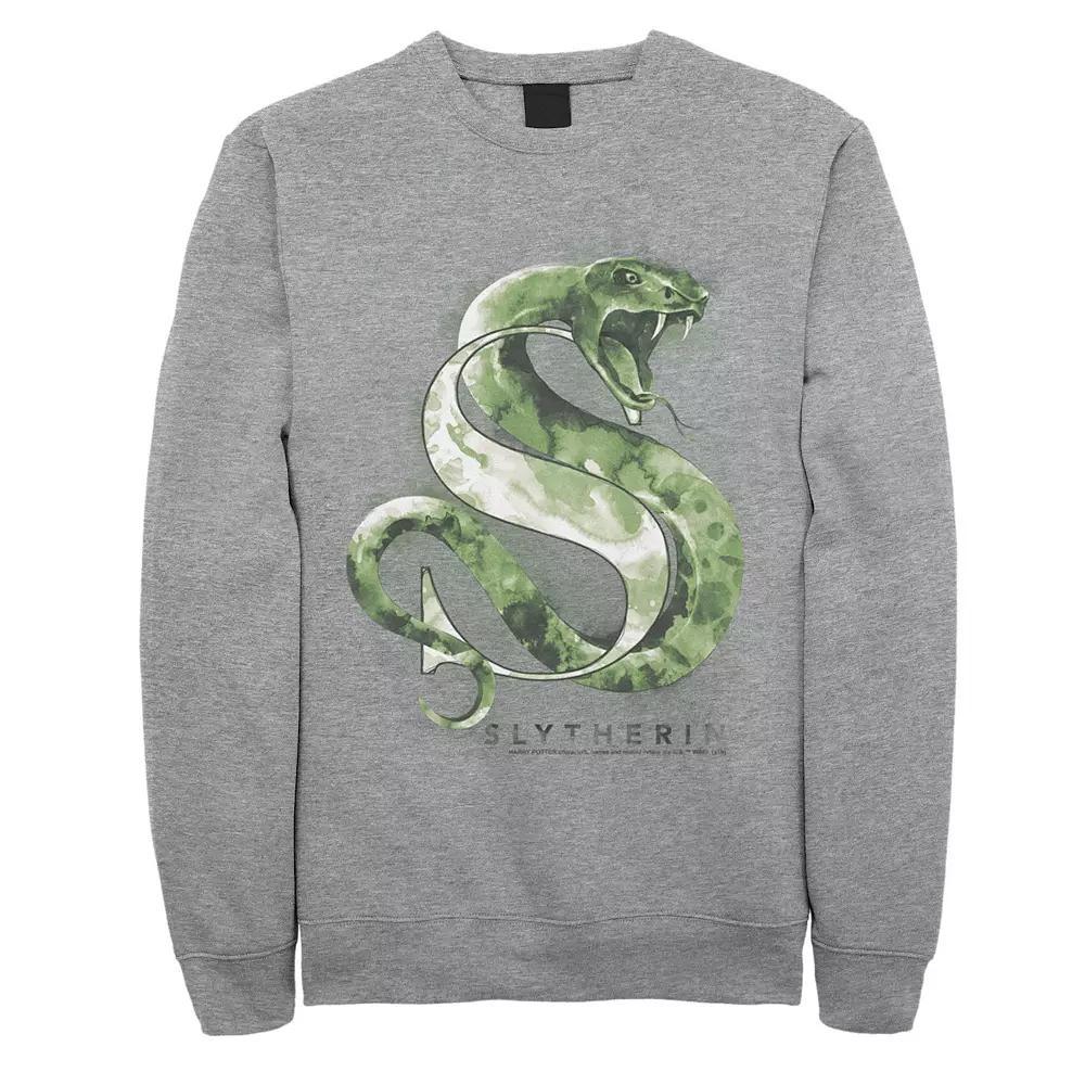 Men's Harry Potter House Slytherin Watercolor Pullover Sweatshirt, Size: XXL, Athletic Grey Product Image