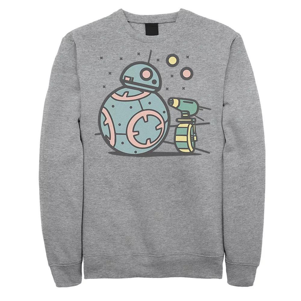 Men's Star Wars The Rise of Skywalker Droid Cuties Fleece Graphic Top, Size: 3XL, Athletic Grey Product Image