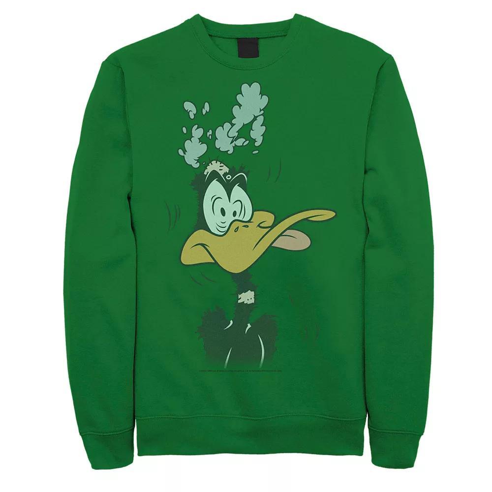 Men's Looney Tunes Daffy Duck Explosion Portrait Sweatshirt, Size: XXL, Kelly Product Image