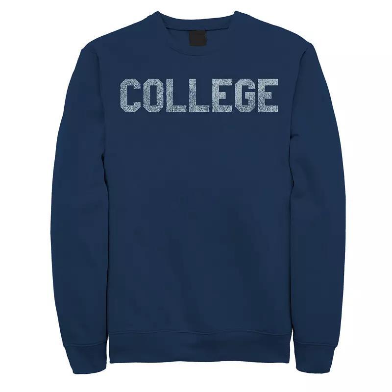 Big & Tall Animal House College Logo Distressed Letters Fleece Graphic Pullover, Men's, Size: 5XL, Blue Product Image