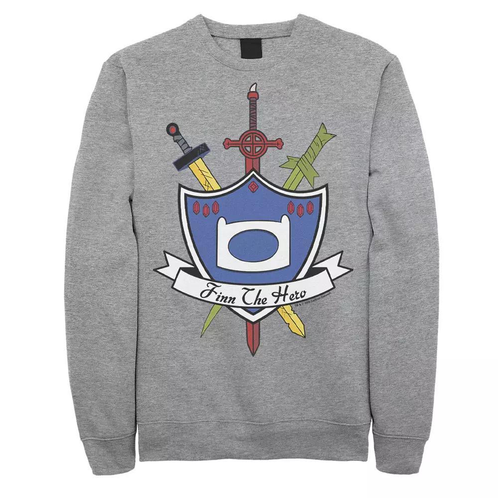 Men's Cartoon Network Adventure Time Finn The Hero Sweatshirt, Size: Large, Black Product Image