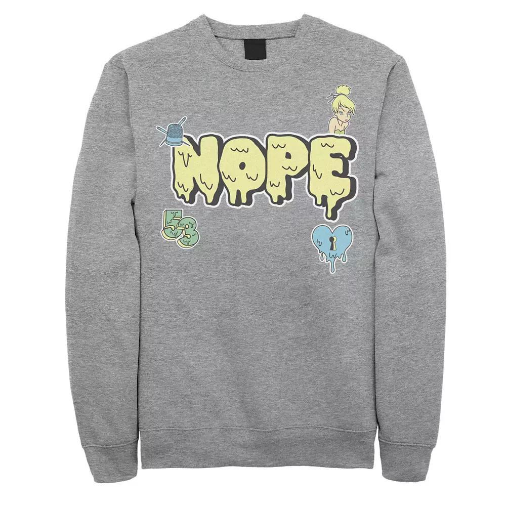 Disneys Peter Pan Tinker Bell Mens Attitude Sweatshirt Athletic Grey Product Image