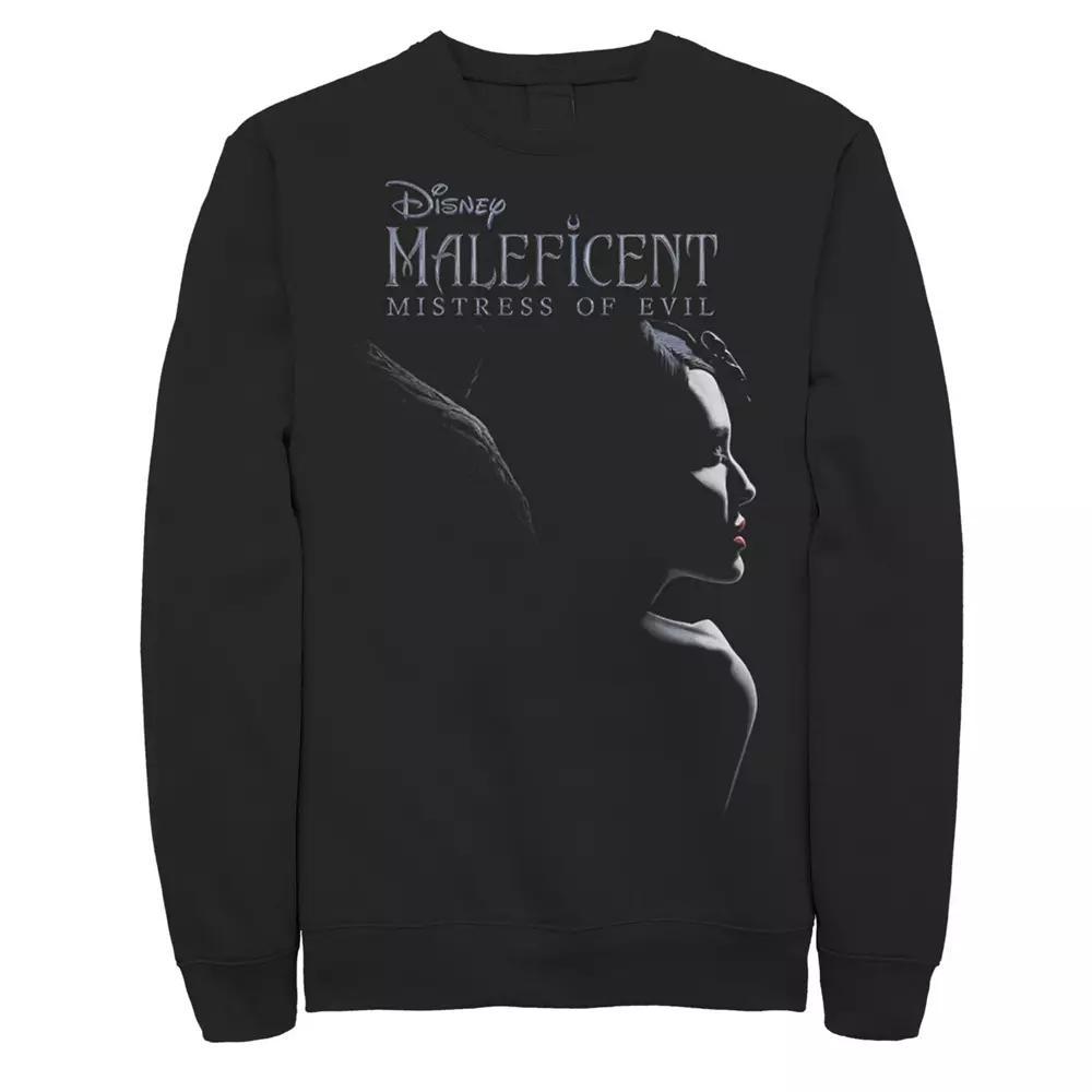 Men's Disney's Maleficent Movie Poster Fleece, Size: Large, Black Product Image