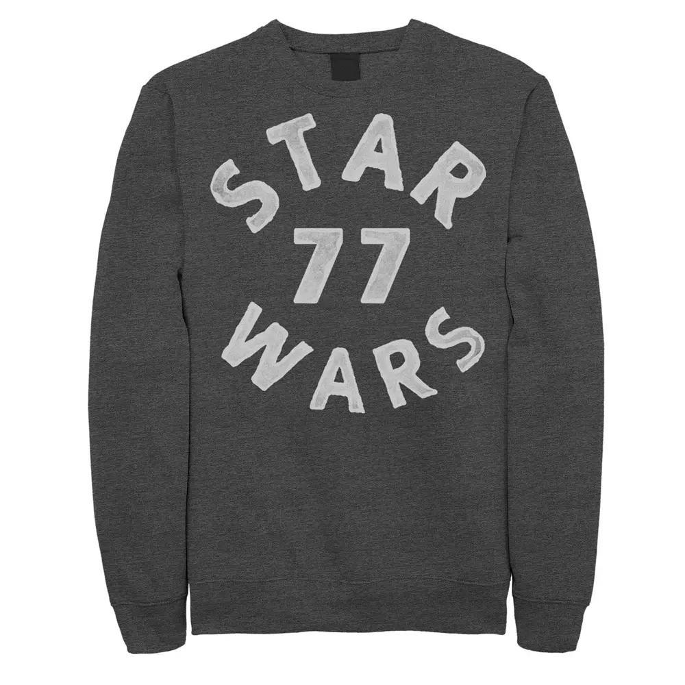 Men's Star Wars Distressed 1977 Logo Sweatshirt, Size: XXL, Grey Heather Product Image