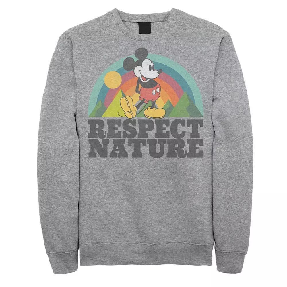 Disney's Big & Tall Mickey Mouse Respect Nature Rainbow Fleece, Men's, Size: 4XB, Athletic Grey Product Image