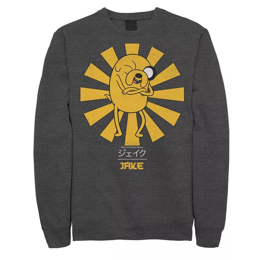 Men's Adventure Time Jake The Dog Kanji Portrait Pullover Fleece, Size: Small, Blue Product Image