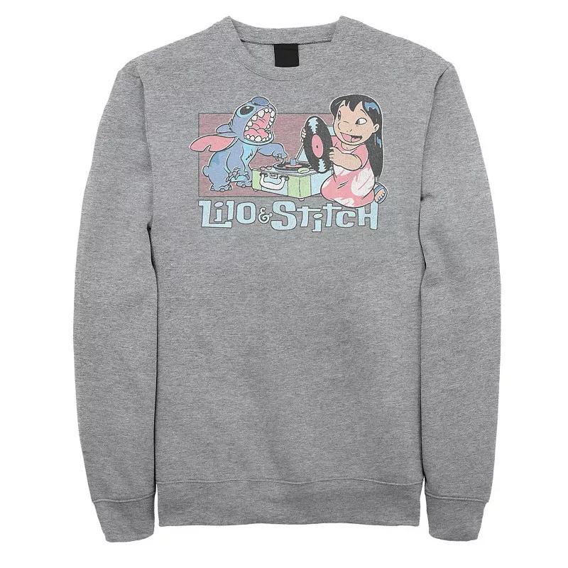 Disney's Lilo & Stitch Big & Tall Record Player Graphic Fleece, Men's, Size: 3XB, Athletic Grey Product Image