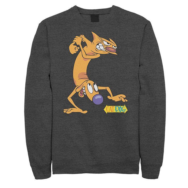 Mens Nickelodeon CatDog Tough Guys Sweatshirt, Mens Grey Heather Product Image