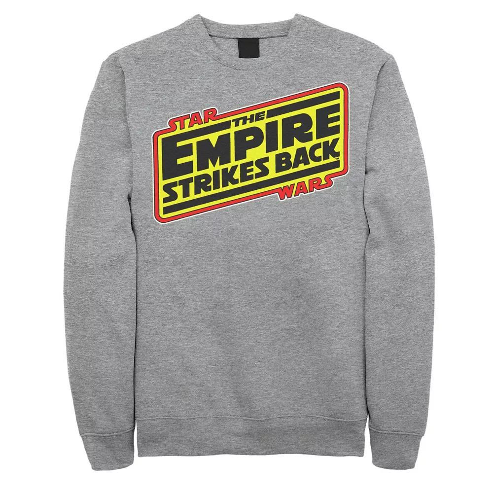 Men's Star Wars: The Empire Strikes Back Vintage Logo Sweatshirt, Size: Small, Athletic Grey Product Image