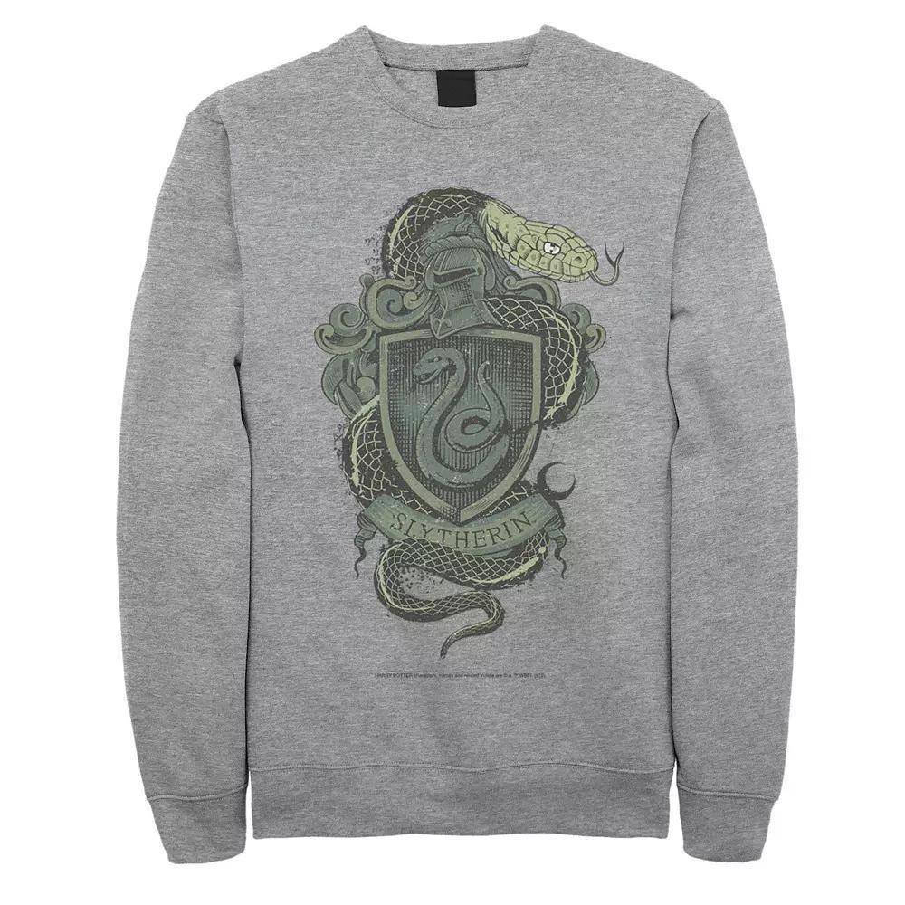 Men's Harry Potter Slytherin House Crest Fleece Pullover, Size: 3XL, Athletic Grey Product Image