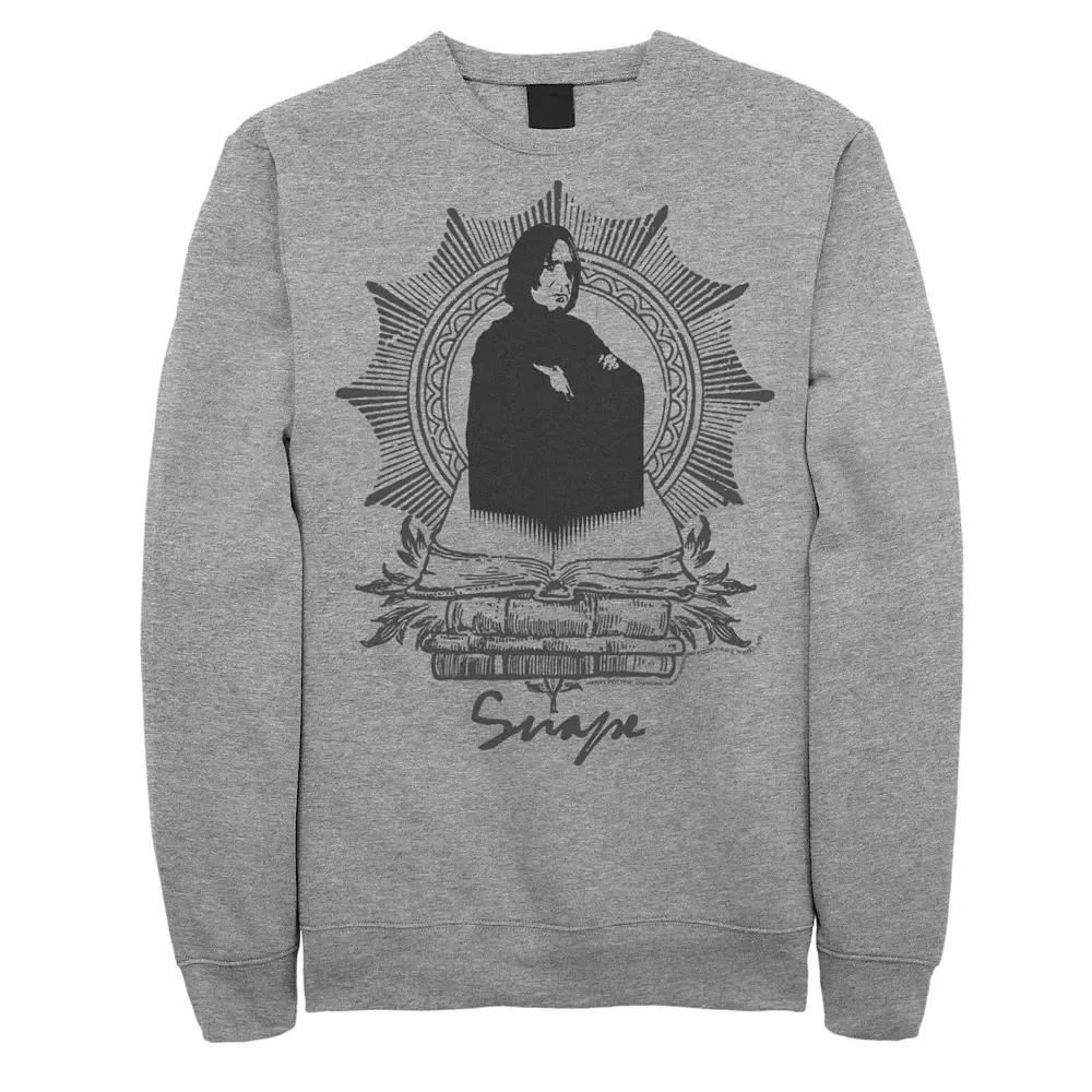 Men's Harry Potter Snape Books Portrait Fleece Graphic Pullover, Size: XL, Athletic Grey Product Image