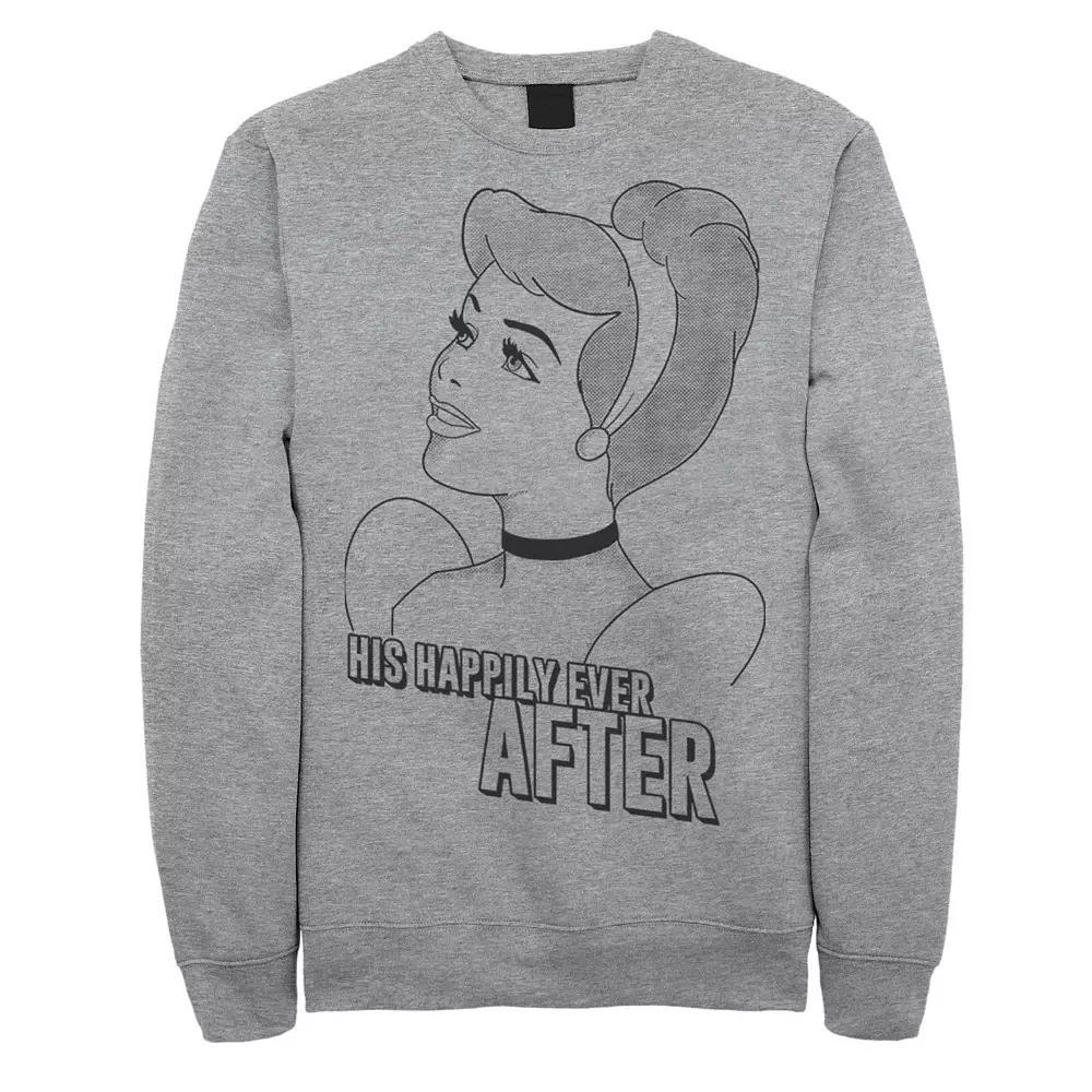 Disney's Cinderella His Happily Ever After Men's Sweatshirt, Size: Medium, Athletic Grey Product Image