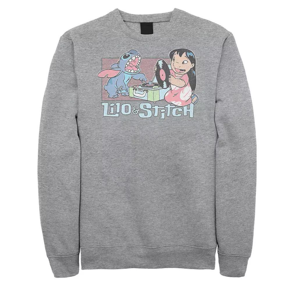 Disney's Lilo & Stitch Big & Tall Record Player Graphic Fleece, Men's, Size: 3XB, Athletic Grey Product Image